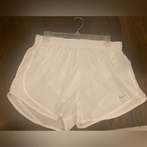 White Nike Running Shorts